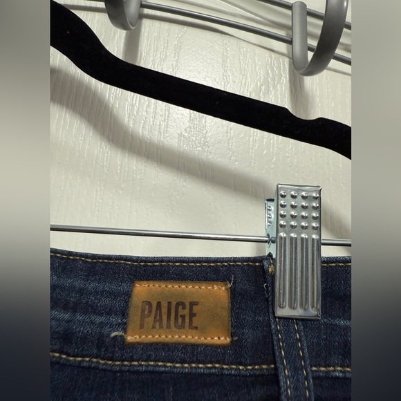 Paige Skyline Skinny Crop cuffed Hem Jeans women’s Sz 26 dark blue closet staple - Picture 14 of 16